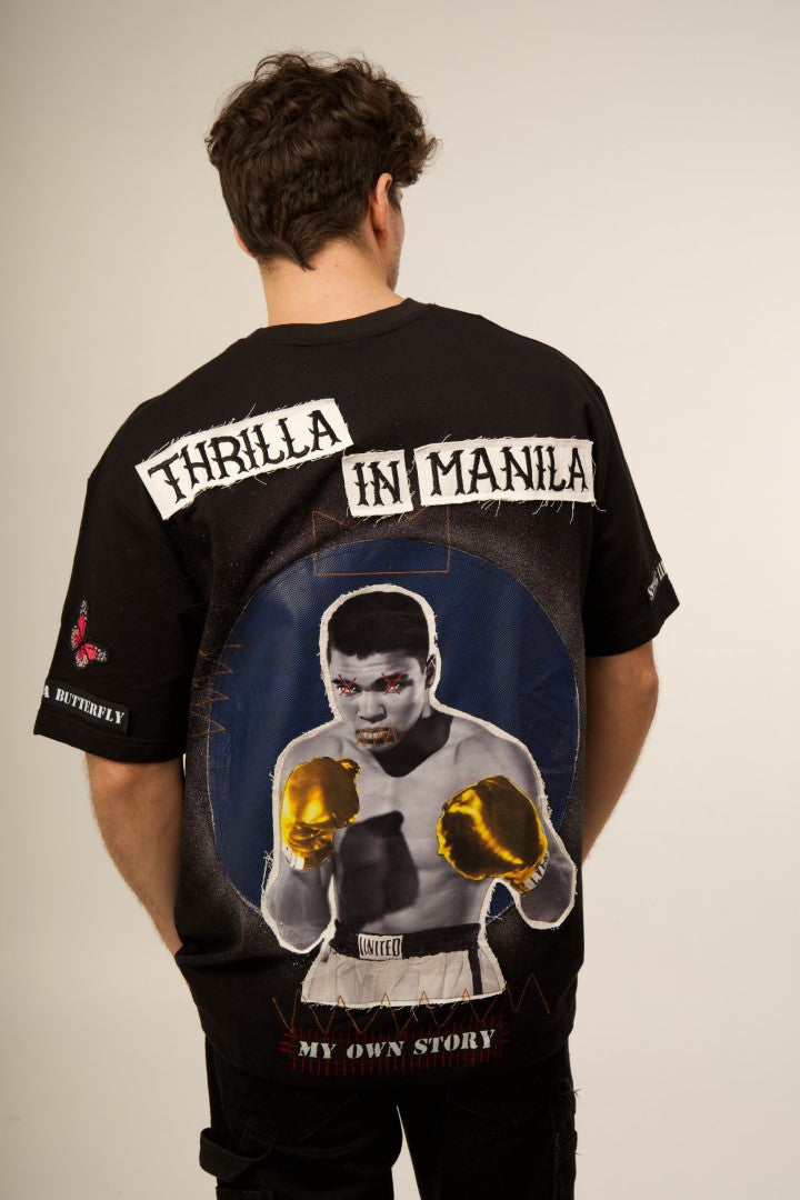 THRILLA IN MANILA - A MUHAMMAD ALI TRIBUTE BLACK VALKYRE TSHIRT