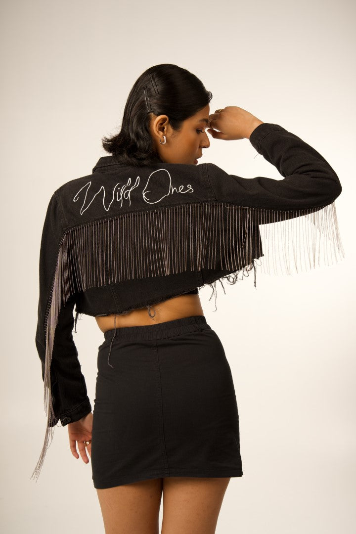 FRINGE WILD ONES CROPPED VALKYRE JACKET