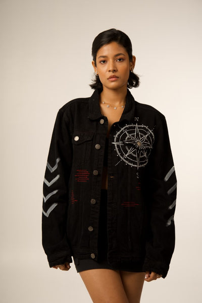 'WINGS OF VALOR' BLACK  VALKYRE JACKET