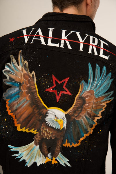 'WINGS OF VALOR' BLACK  VALKYRE JACKET