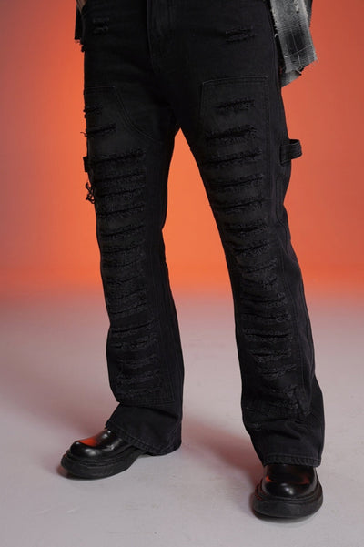 RIPPED TO RIOT FLARED VALKYRE JEANS