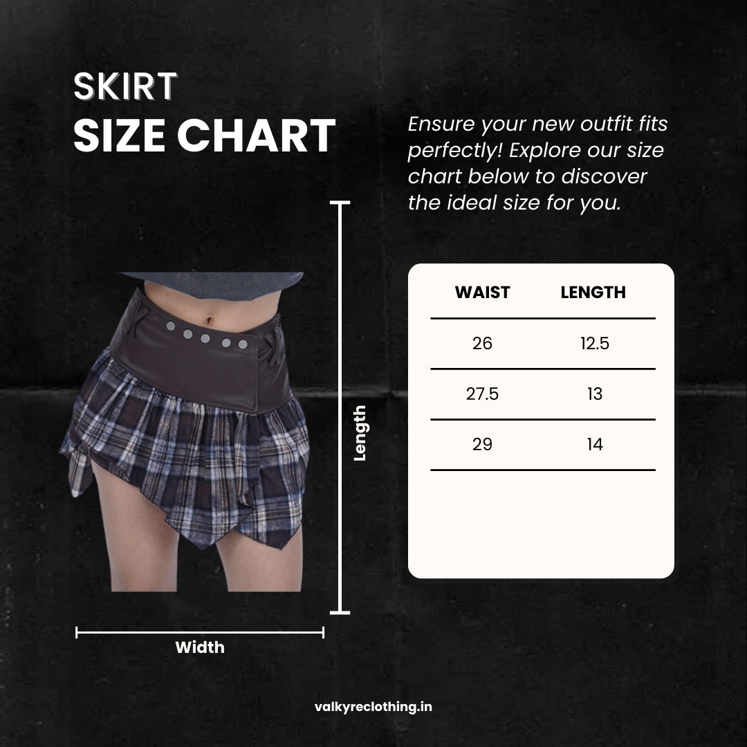 'REBEL PLAID SKIRT' VALKYRE SKIRTS - S3