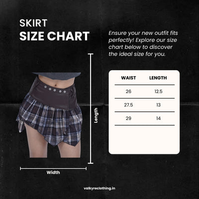 'REBEL PLAID SKIRT' VALKYRE SKIRTS - S3