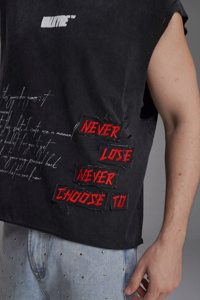 ’CITY OF SINS/BORN TO KILL’ VALKYRE SLEEVELESS TOP