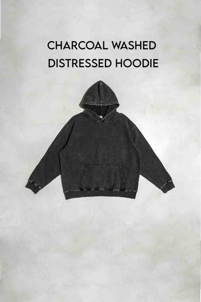 DISTRESSED WASHED VALKYRE HOODIES - 0196