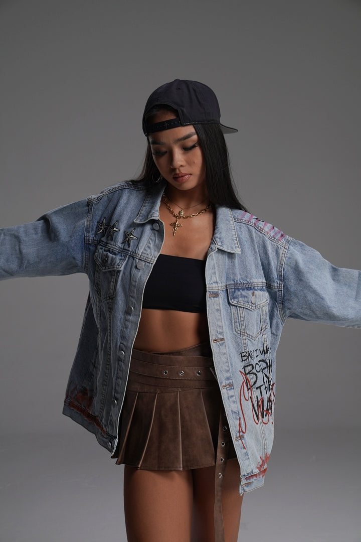 ‘LOVE DON’T FADE’ VALKYRE HAND PAINTED JACKET