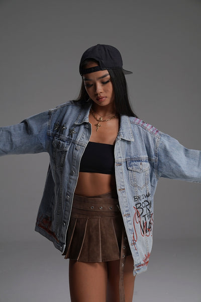‘LOVE DON’T FADE’ VALKYRE HAND PAINTED JACKET