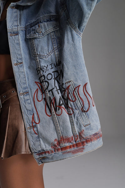 ‘LOVE DON’T FADE’ VALKYRE HAND PAINTED JACKET