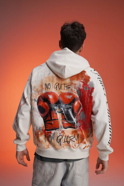 ‘NO GUTS, NO GLORY’ VALKYRE HAND PAINTED HOODIE