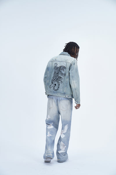 'TIGER EMBROIDERED ICE BLUE JACKET' VALKYRE 3.0