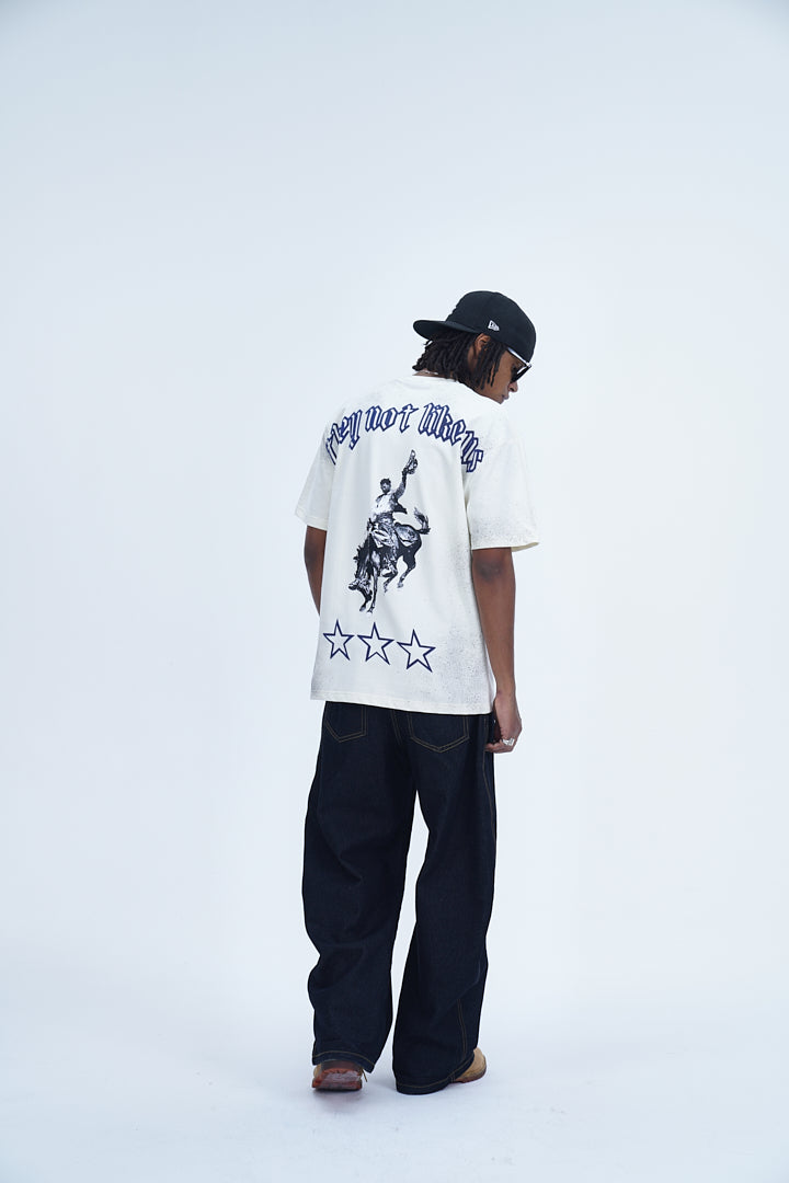 'THEY NOT LIKE US' VALKYRE ANTIQUE WHITE T-SHIRT