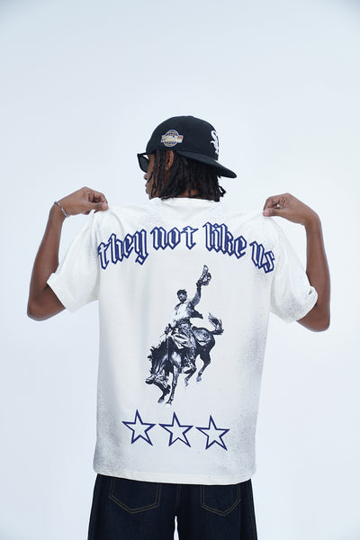 'THEY NOT LIKE US' VALKYRE ANTIQUE WHITE T-SHIRT