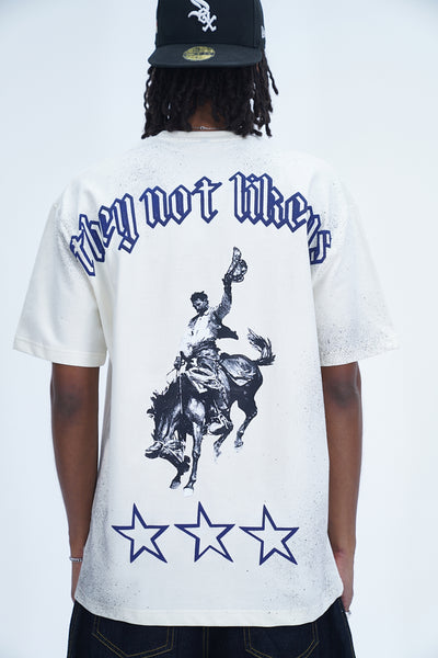 'THEY NOT LIKE US' VALKYRE ANTIQUE WHITE T-SHIRT