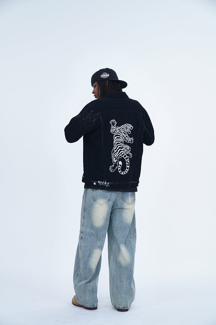 'TIGER EMBROIDERED BLACK JACKET' VALKYRE 3.0