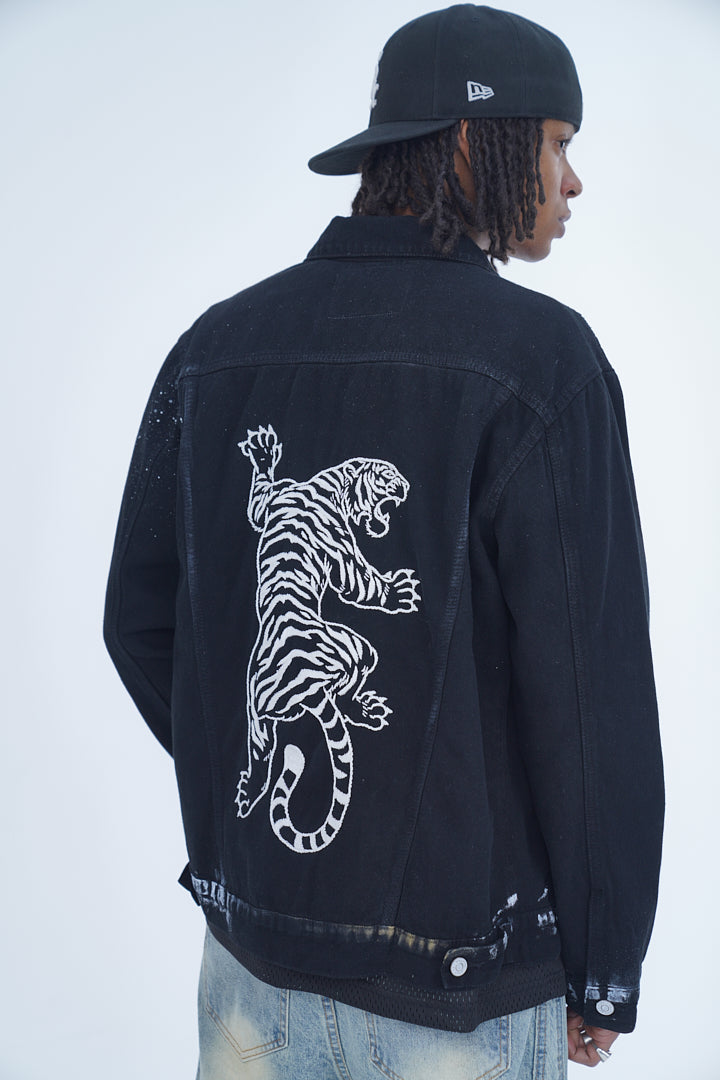 'TIGER EMBROIDERED BLACK JACKET' VALKYRE 3.0