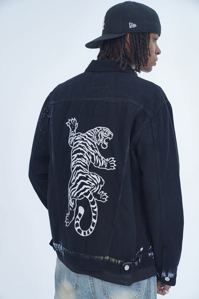 'TIGER EMBROIDERED BLACK JACKET' VALKYRE 3.0