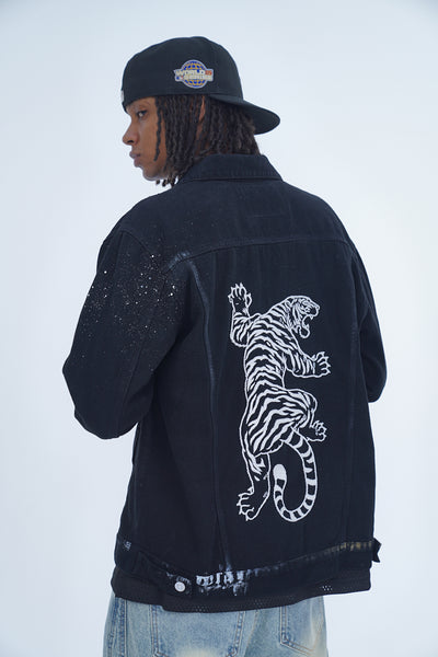 'TIGER EMBROIDERED BLACK JACKET' VALKYRE 3.0