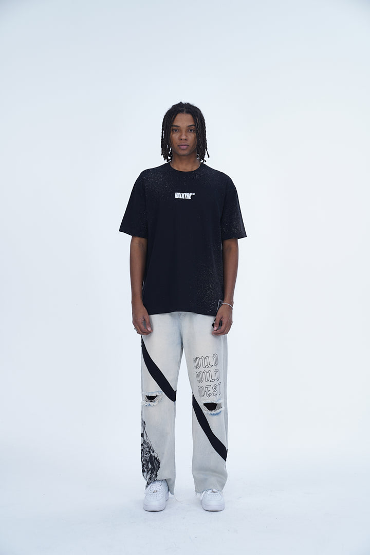 'TIGER EMBROIDERED BLACK TEE’ VALKYRE 3.0