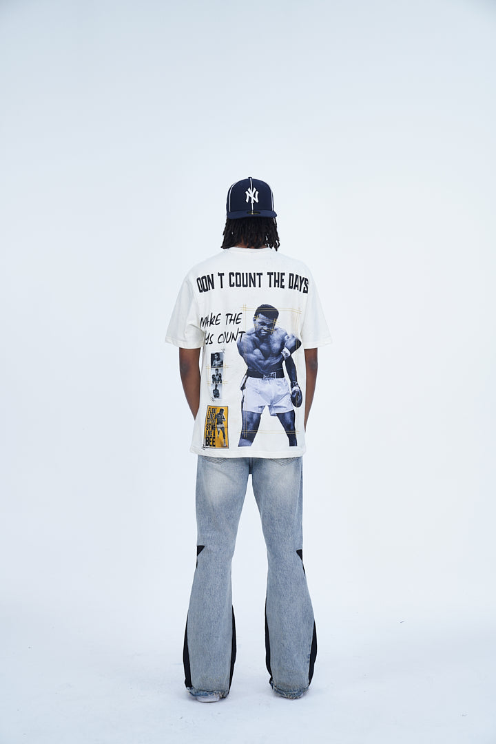 'DON'T COUNT THE DAYS OFF WHITE TEE’ VALKYRE 3.0