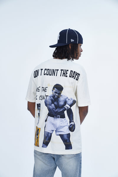 'DON'T COUNT THE DAYS OFF WHITE TEE’ VALKYRE 3.0