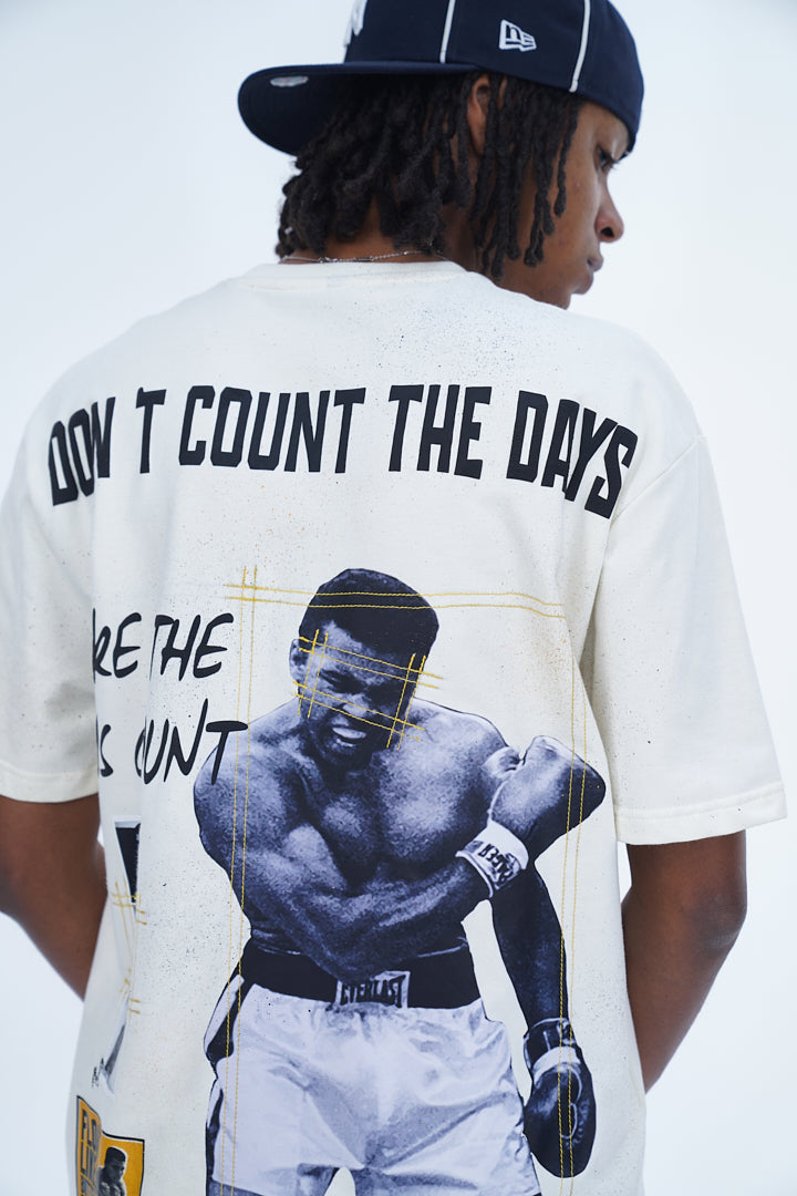 'DON'T COUNT THE DAYS OFF WHITE TEE’ VALKYRE 3.0