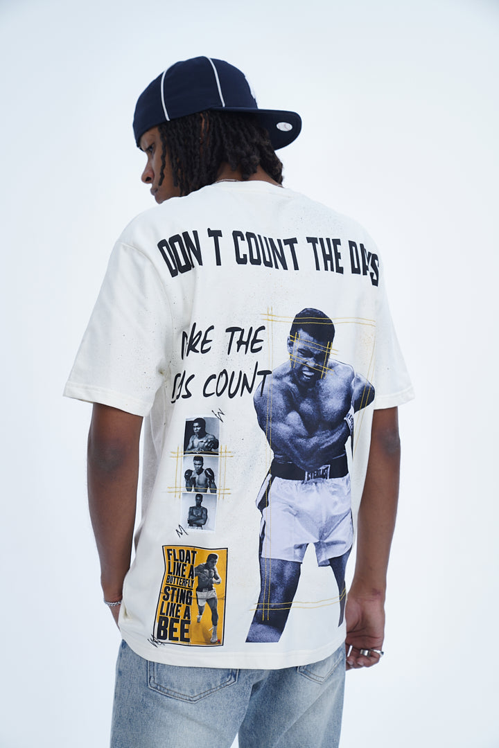 'DON'T COUNT THE DAYS OFF WHITE TEE’ VALKYRE 3.0