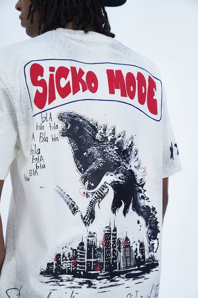 'SICKO MODE' VALKYRE ANTIQUE WHITE T-SHIRT