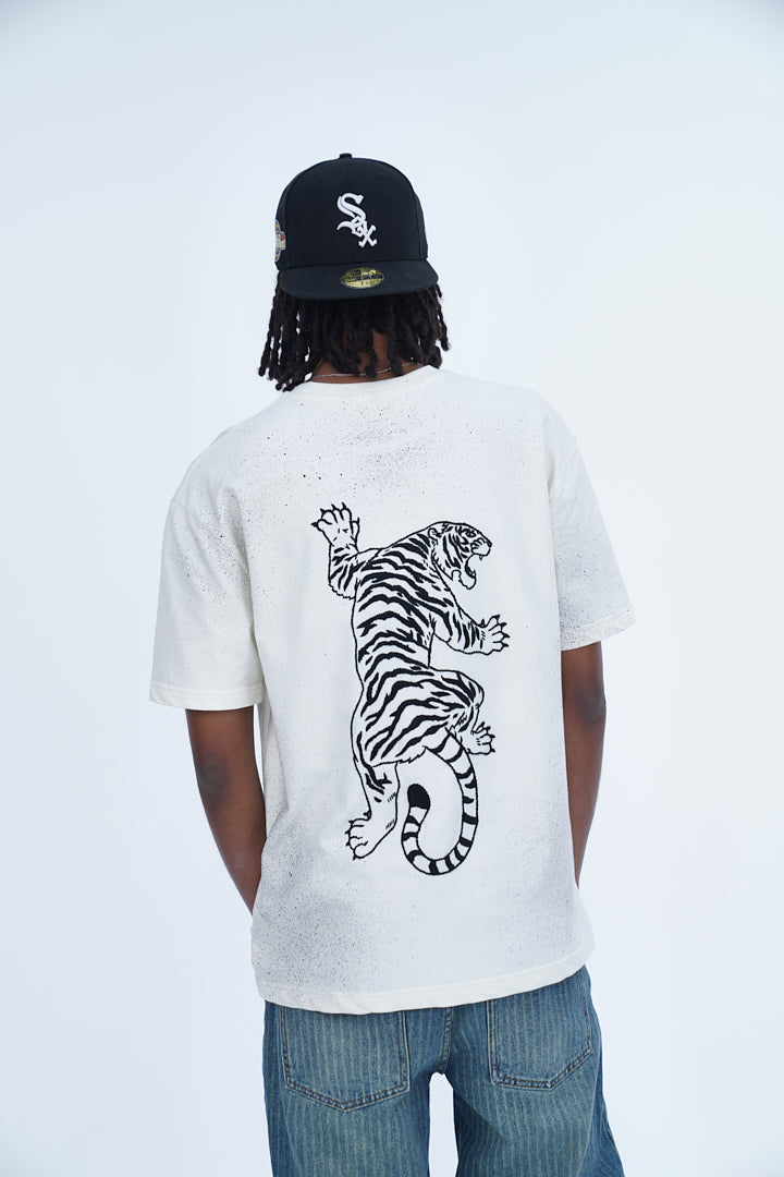 'TIGER EMBROIDERED WHITE TEE’ VALKYRE 3.0