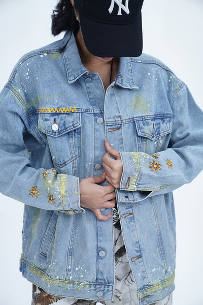 'BLOOM LIKE A BUTTERFLY VALKYRE DENIM JACKET' VALKYRE 3.0