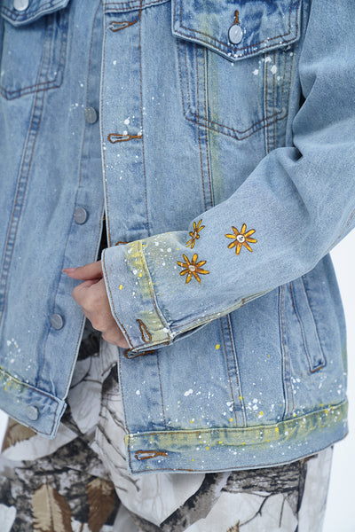 'BLOOM LIKE A BUTTERFLY VALKYRE DENIM JACKET' VALKYRE 3.0