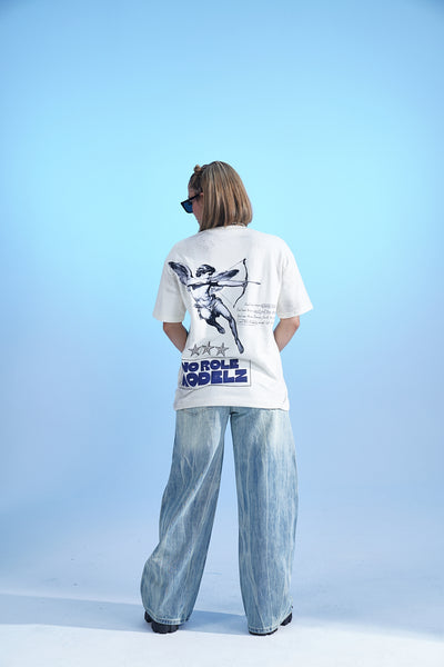 'NO ROLE MODEZ' 2k25 VALKYRE ANTIQUE WHITE T-SHIRT
