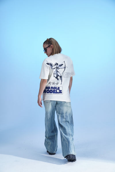 'NO ROLE MODEZ' 2k25 VALKYRE ANTIQUE WHITE T-SHIRT