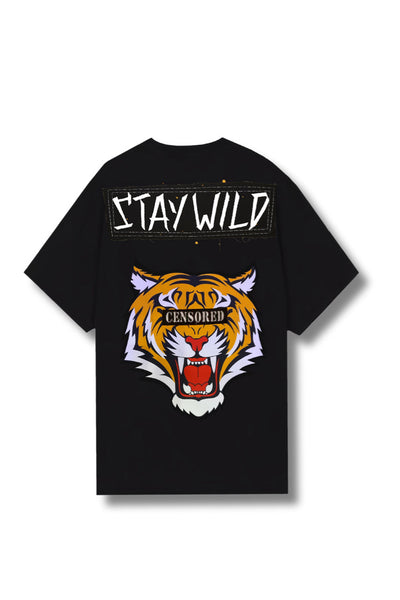 ‘STAY WILD’ BLACK VALKYRE T-SHIRT