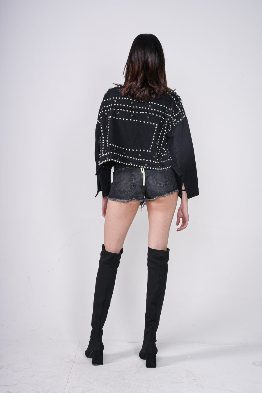 STUDDED DENIM VALKYRE JACKET