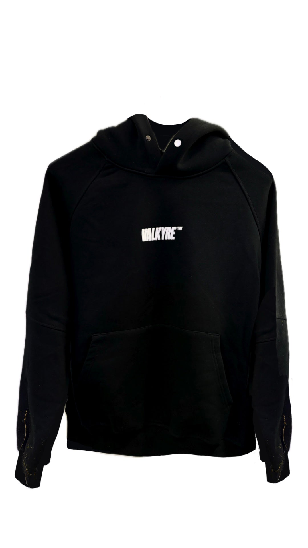 'BITCH DON'T KILL MY VIBE' RHINESTONE VALKYRE BLACK HOODIE