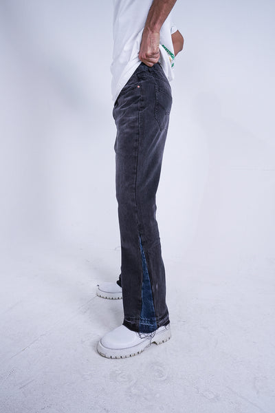 DUOTONE CHARCOAL FLARED VALKYRE JEANS