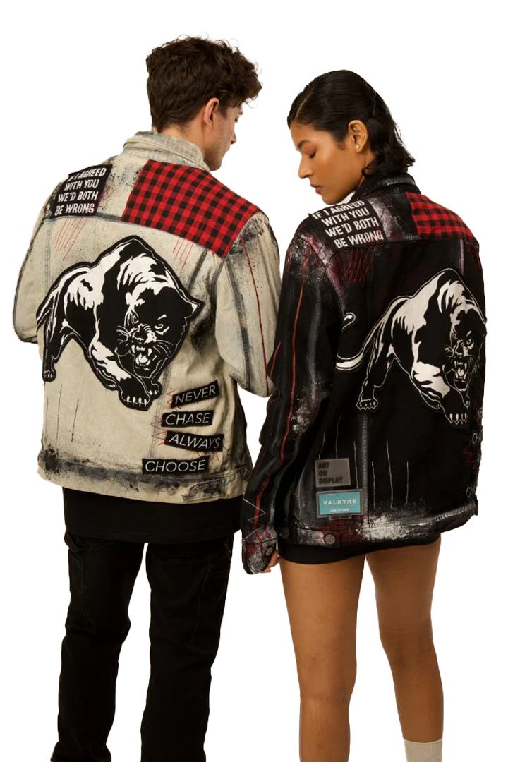 PANTHER 'POWER TO THE PEOPLE' OFF WHITE VALKYRE JACKET