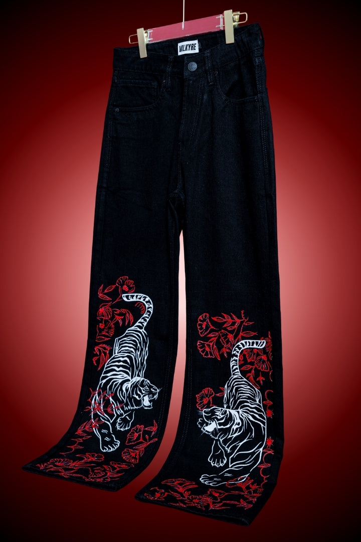 'JAPANESE TIGER ART' VALKYRE JEANS