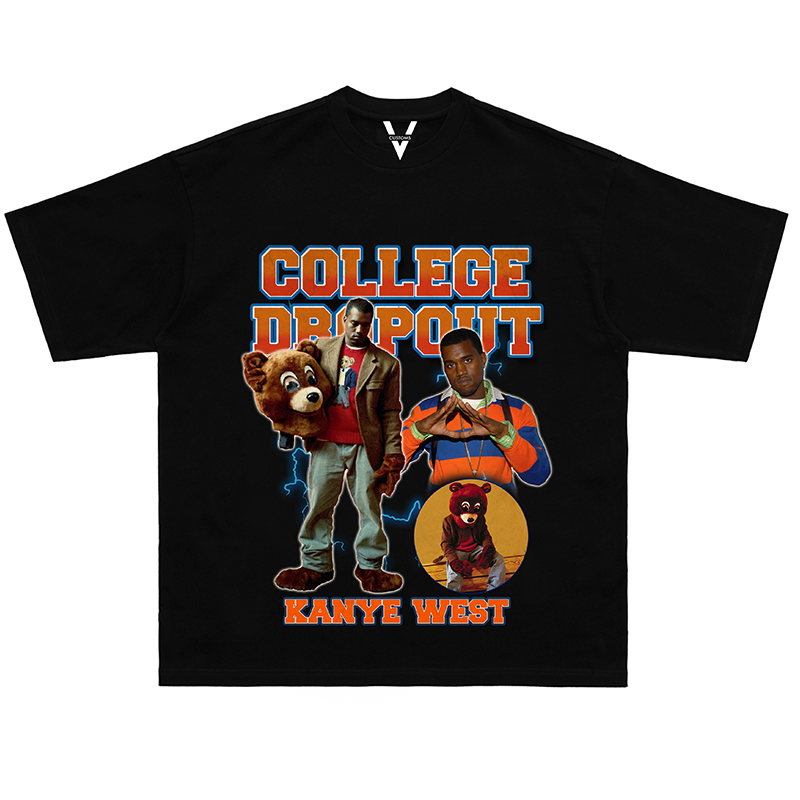 KANYE WEST 'COLLEGE DROPOUT' 90s STYLE BOOTLEG VALKYRE T-SHIRT