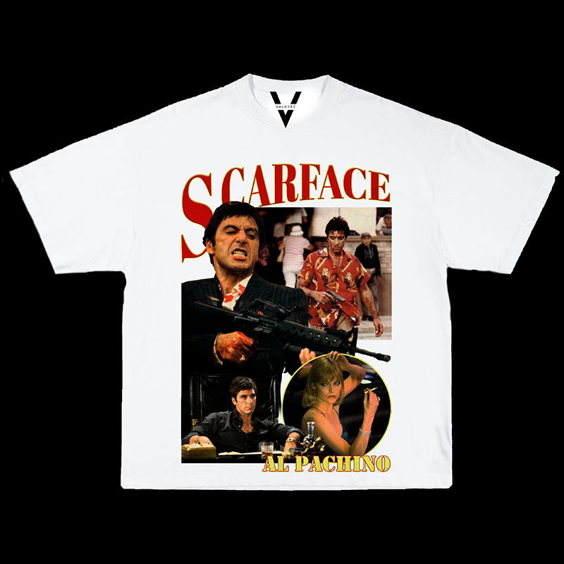 SCARFACE - 2022 90s STYLE BOOTLEG VALKYRE T-SHIRT