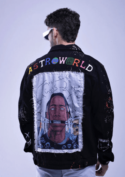 Travis scott top jean jacket astroworld