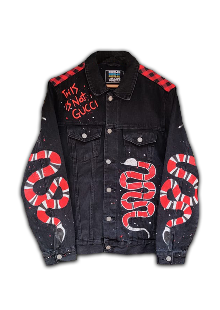Gucci jacket with snake on the back discount