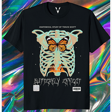 Travis scott online butterfly t shirt