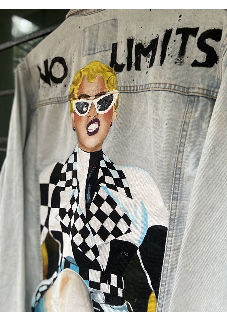 Cardi b jean jacket discount