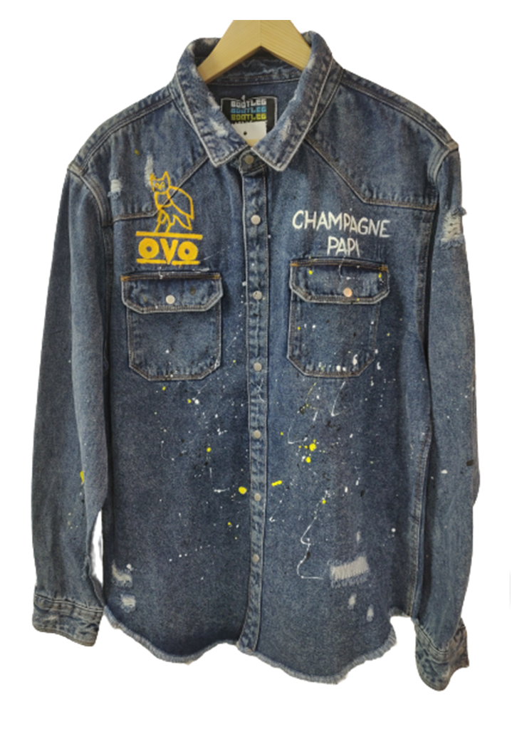 DRAKE 'CERTIFIED LOVER BOY' VALKYRE DENIM SHIRT - UNISEX