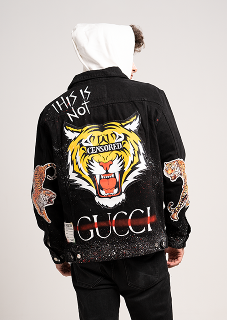 Gucci jacket with top tiger on the back